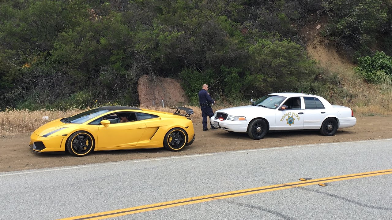 The CHP hates LOUD Lambos. Especially if they shoot FLAMES