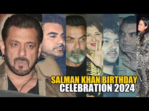 Salman Khan Birthday Celebration 2024 Bobby Deol, Sangeeta Bijlani, Arbaaz Khan, Sohail Khan, Arpita