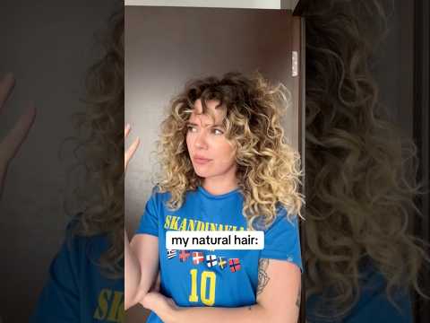 SHOULD I GO BLONDE AGAIN 🥹 #curlyhair #straightening #curs