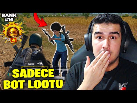 FATİH LİGİNDE SADECE BOT LOOTU İLE OYNADIM! ONE MAN SQUAD RANK 16. BÖLÜM PUBG MOBILE