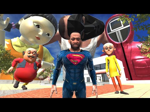 Franklin Became Superman To Kill Squid Game Doll And Save Motu Patlu In Indian Bikes Driving 3D