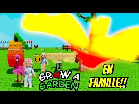 MA PREMIÈRE FOIS DANS GROW GARDEN EN FAMILLE! ILS M'ONT TROP GATÉE! ROBLOX