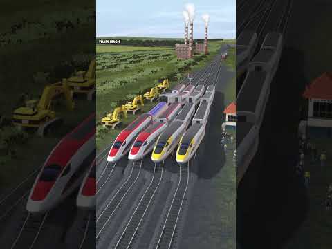 4 Kereta Cepat Melewati Jalur Bergelombang #railtrack #train #railroad #railway