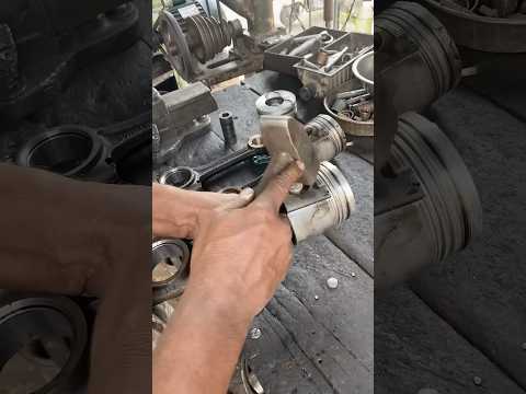 Engine piston #pistons #repairing #rings #crankshaft #tractorengine #autoworkshop