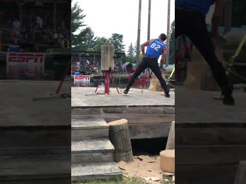 Standing Block Quarter Finals at the 2021 Lumberjack World Championships!