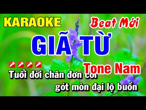 Karaoke Giã Từ Tone Nam (Beat Hay) Nhạc Sống 2025 | Hoài Phong Organ