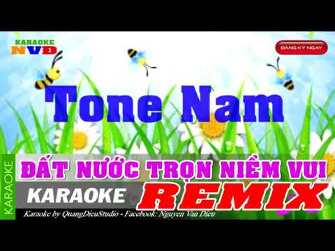 Đất nước trọn niềm vui karaoke remix tone nam | NVD
