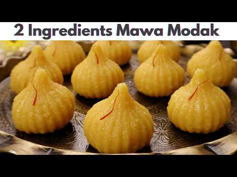 Ganesh Chaturthi Spl Mawa Modak | 2-Ingredient Modak Recipe | Mawa/Khoya Modak | Aarti Madan