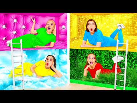 Secret Room Under the Bed Four Colors Challenge | Funny Moments by Fun Challenge