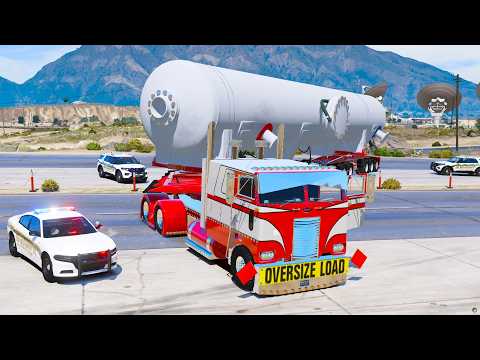 Biggest Police Oversize Load Escort in GTA 5 RP!