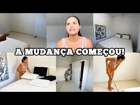 A MUDANÇA COMEÇOU, DESMONTOU O ROUPEIRO, CORTINA NOVA NO QUARTO, TROQUEI TUDO DE LUGAR