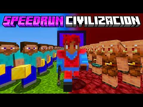 Entré A Una Civilización De Speedrunners En MINECRAFT