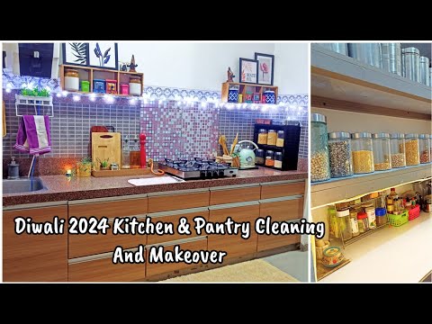 Gave A New Look To My Kitchen This Diwali || Diwali 2024 Kitchen Cleaning and Makeover