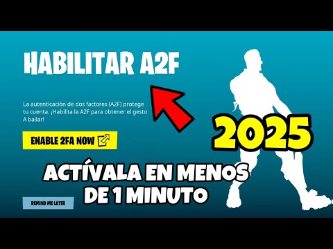 Cómo ACTIVAR la AUTENTIFICACIÓN en DOS PASOS (2FA) en FORTNITE Capítulo 6 - 2025 - MUY FÁCIL !