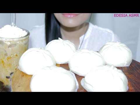 ASMR 咀嚼音 Bubble Tea Bun タピオカまん 黑糖珍珠奶茶包 버블티 찐빵 먹방 *EATING SOUND*