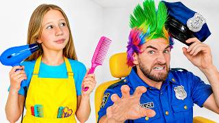 Nastya and Friends Create New Hair Looks