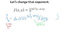 Partial Derivatives and Exponential Functions