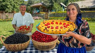 Authentic Village Life: Baking The Sweetest Berry Pie with Compote