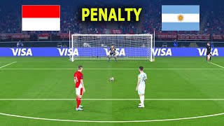 INDONESIA vs ARGENTINA - PENALTIES - FINAL  | FIFA World Cup 2026 USA | All Goals | PES Gameplay