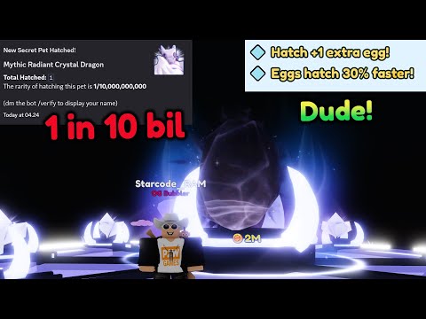Update 8 Has 30% Faster Egg Hatch! and +1 Egg Hatch in Bubble Gum Simulator