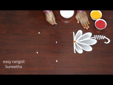 simple designs for muggulu-kolam || easy rangoli ideas for beginners