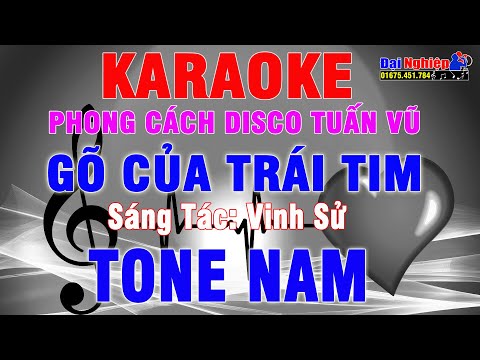 Gõ Cửa Trái Tim Karaoke Tone Nam Phong Cách Disco Tuấn Vũ Nhạc Sống || Karaoke Đại Nghiệp