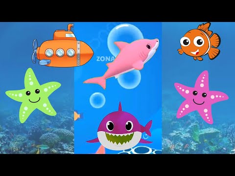 Baby Shark and friends run away under seaworld | Animals Sea Dolphin octopus | Baby Shark Dance Song