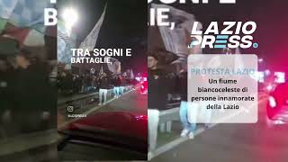 Lazio-Atalanta 2-2 | Il corteo pacifico dei tifosi da Ponte Milvio alla Curva Nord