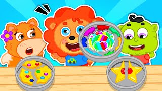 Lion Family | Honeycomb Candy Challenge! 🍯🔍 Who Can Solve It the Smartest Way | Cartoon for Kids