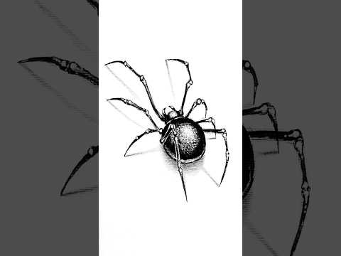 How to draw a spider 🕷️ #shorts #drawing #art #anime