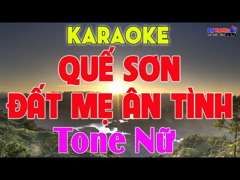 Quế Sơn Đất Mẹ Ân Tình Karaoke Tone Nữ Nhạc Sống Cực Hay || Karaoke Đại Nghiệp