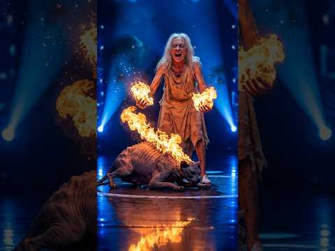 السيدة العجوز وقطتها الغامضة أرعبت الجمهور في AGT 😱🐈⬛⚡