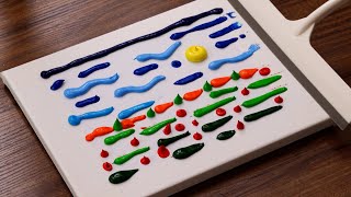 Very Easy Acrylic Painting With Squeegee ｜Painting Step By Step (1463)