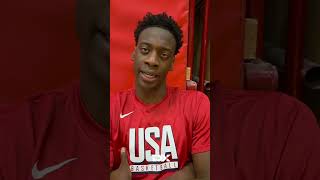 AJ Dybantsa 2025 USA Basketball U19 Training Camp Interview