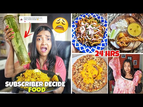 Vlog - SUBSCRIBER Decide What I EAT for 24 Hours Challenge - Cooking, Myntra Haul & FOOD CHALLENGE