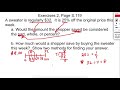 Percentage Calculations and Discounts