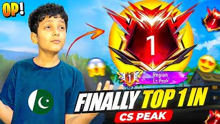 Finally Top 1 🥇 in CS Peak 🏆💀 | Most Difficult Mode in Free Fire 🔥