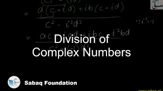 Division of Complex Numbers