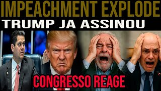TRUMP ACABA DE SANCIONAR VITORIA . MORAES ACABA DE SER EXPOSTO E PEDIDO SEU IMPEACHIMENT NO SENADO