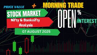 7 AUGUST Morning Trade Nifty50 Analysis| Price Value Trading #Trading #oi #morningtrade #intraday