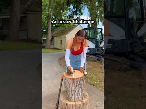 Wood splitting accuracy challenge
