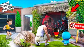 Franklin Open Mystery Cave | Shinchan Doraemon Nobita Kicko in GTA5