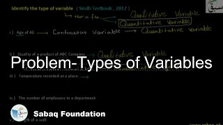 Problem-Types of Variables