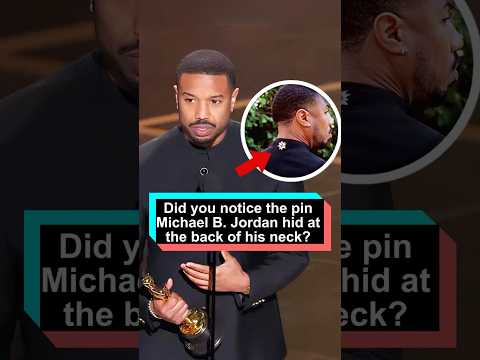 Did you notice the pin Michael B. Jordan hid at the back of his neck No wonder he didn’t look happy