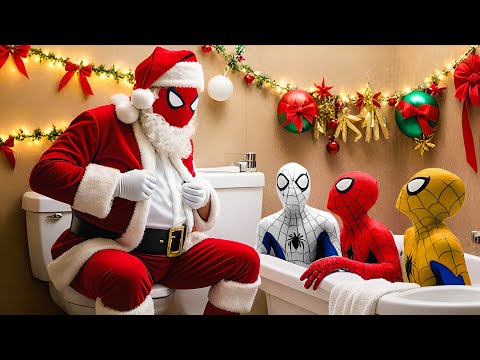 TEAM SPIDER-MAN vs BAD GUY TEAM | SUPERHERO CHRISTMAS in real life - Superman