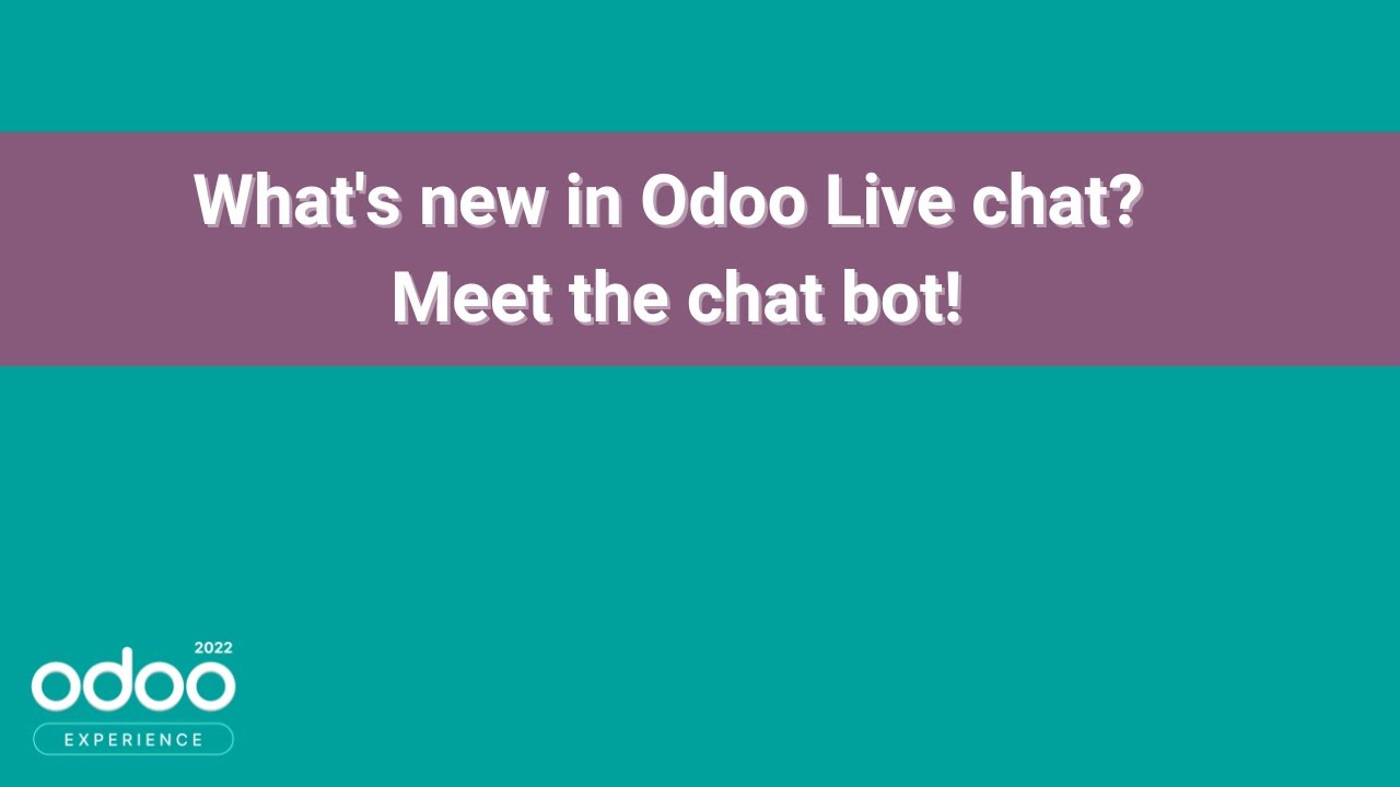 What's new in Odoo Live chat? Meet the chat bot! | 10/12/2022

Live chat leads are amongst the most valuable leads Odoo gets. The ROI beats almost any other lead generation strategy and ...