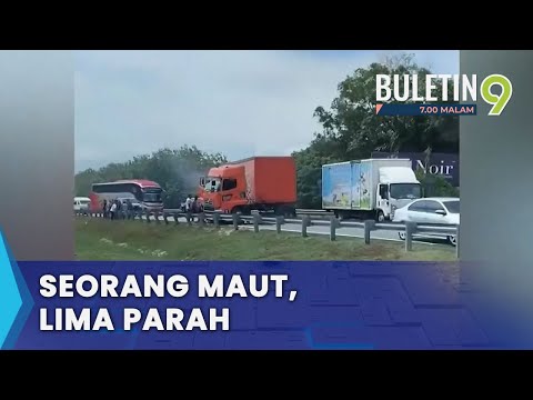 Satu Maut, Nahas Treler Muatan Kontena Dengan Kereta