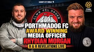 Award winning Porthmadog FC media officer Rhydian Morgan joins R & R Revelations Live  📱
