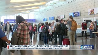 YouTube video thumbnail: Wichita's Airport set all-Time Travel Record in July