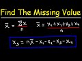 Understanding Mean and Calculating Missing Scores